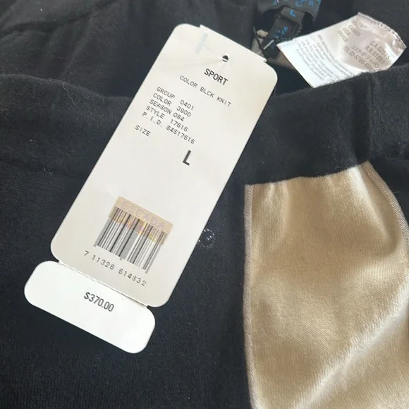 NWT $370 Escada Track Pants Side Stripe LOOSE FIT CRYSTAL Logo Size L - Picture 11 of 11